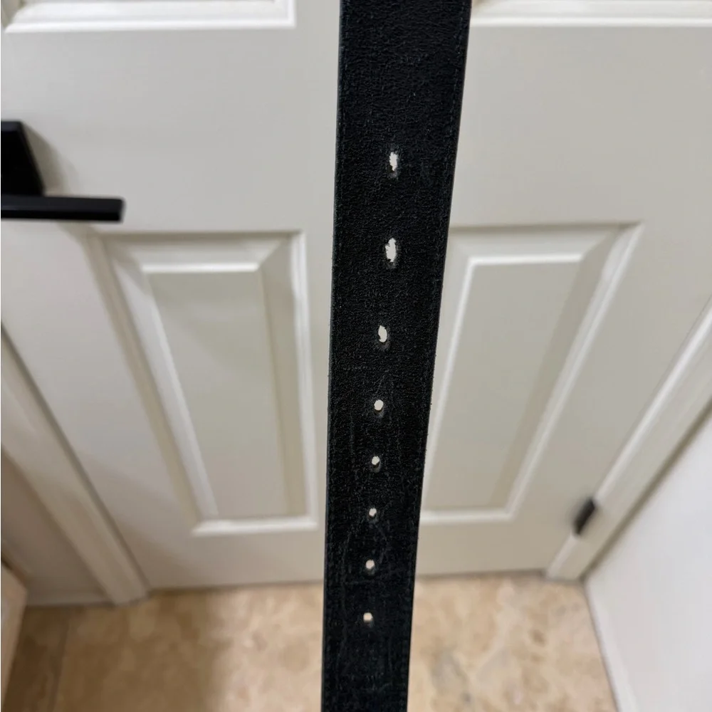 Tony Lama Black Leather Belt with Subtle Branding - Picture 7 of 9